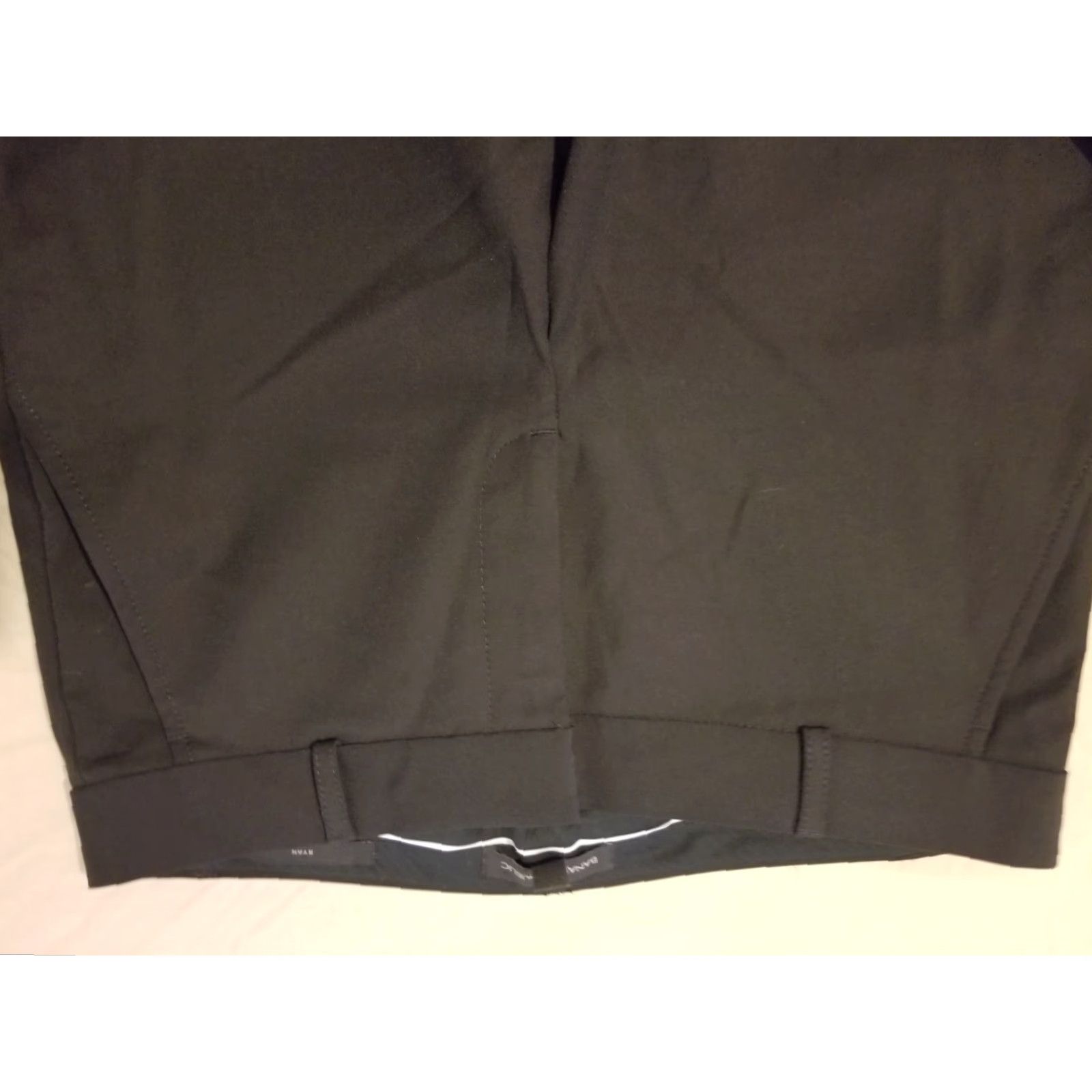 Banana Republic Womens Banana Republic Dress Pants 4L Black Khaki Slack Trouser Size 27" / US 4 / IT 40 - 4 Thumbnail