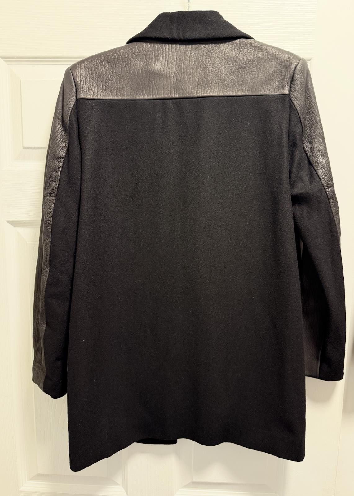 Camel Cameo Arcade Coat: Wool Leather Luxe Fusion NWT Size US S / EU 44-46 / 1 - 2 Thumbnail