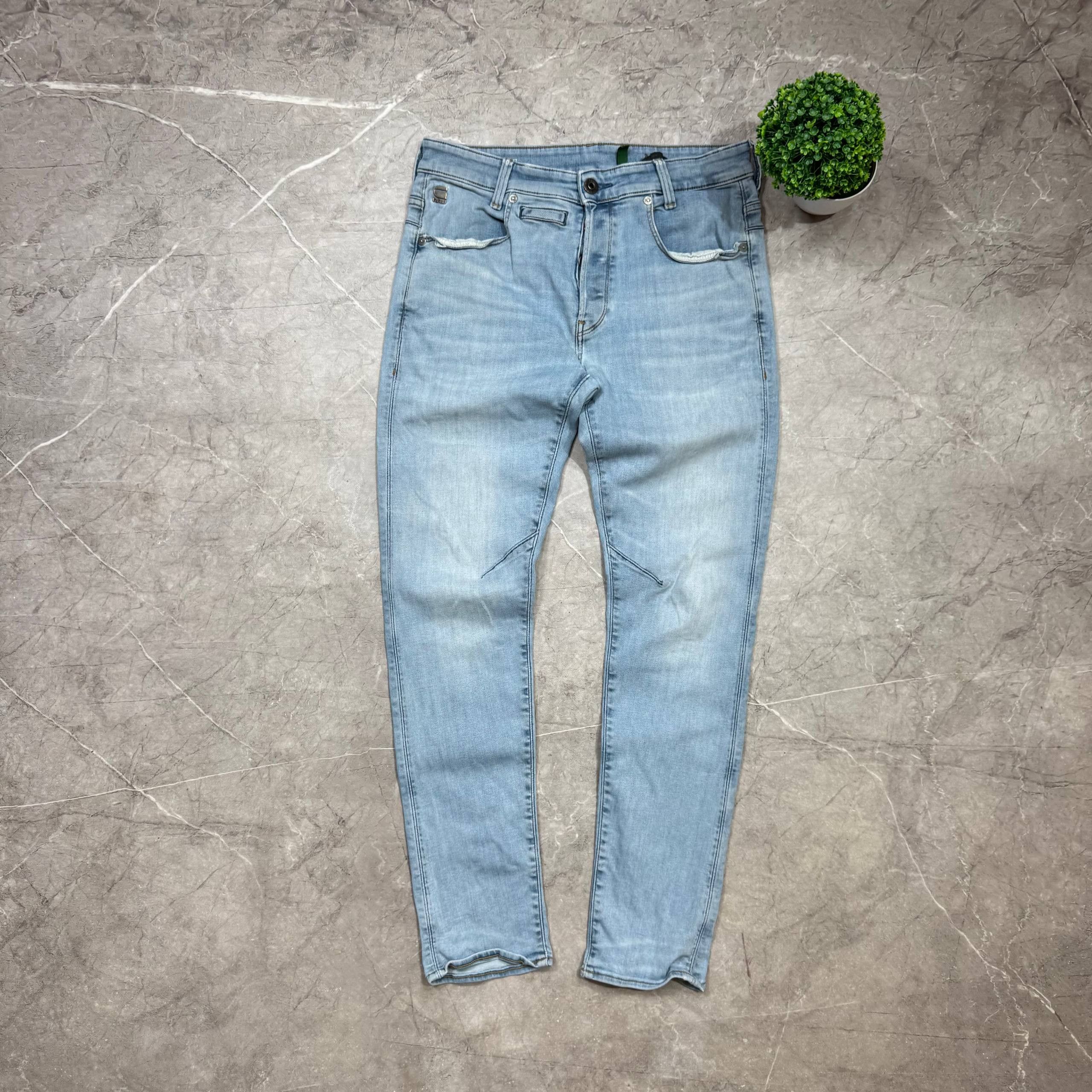 G-Star G-Star Raw Denim Faded Blue Y2K D-Staq 5-Pocket Jeans 32x32 Size US 33 - 14 Thumbnail
