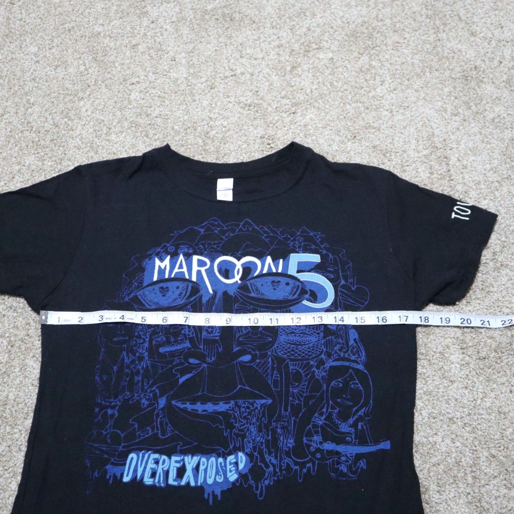 Tultex VINTAGE Maroon 5 2013 Tour Tee T-Shirt Overexposed Album Art Black Women's L Size L / US 10 / IT 46 - 3 Thumbnail