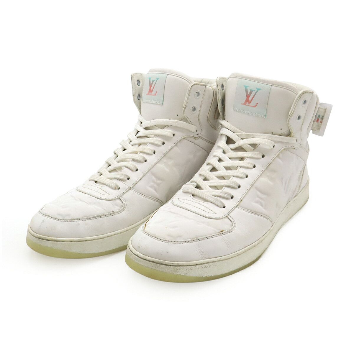 Louis Vuitton Louis Vuitton Louis Vuitton Rivoli Line Monogram High Cut Sneakers Leather Shoes DUTY FREE for USA Size ONE SIZE - 1 Thumbnail