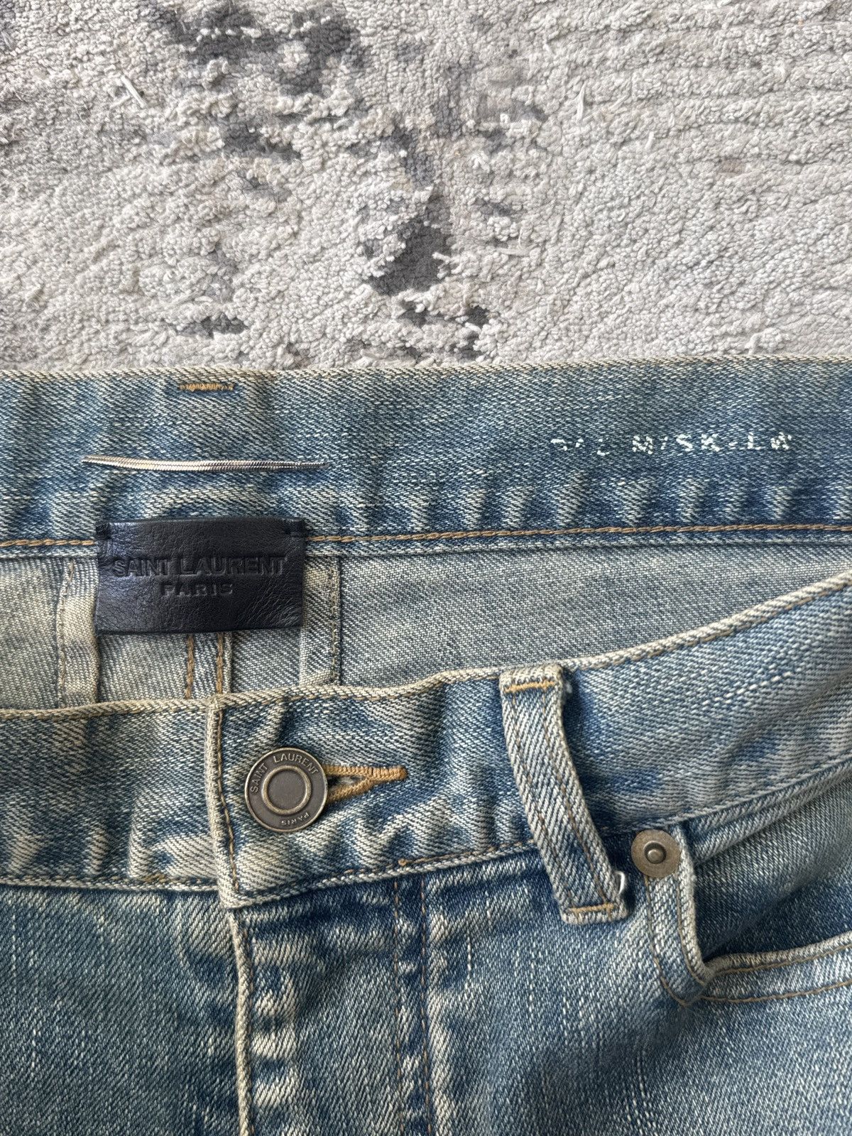 Saint Laurent Paris Saint Laurent Repaired Knee Slit Jeans Size US 29 - 9 Thumbnail
