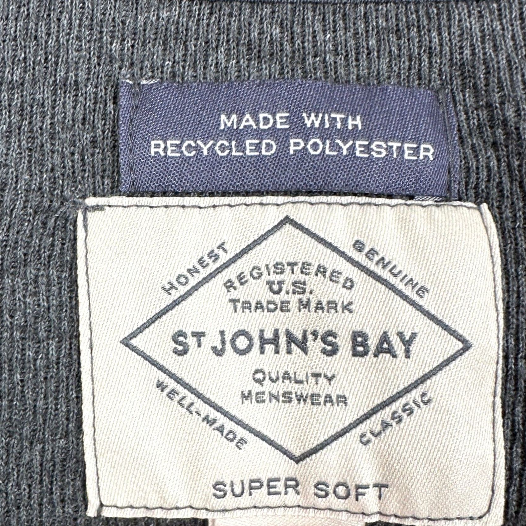 Vintage St Johns Bay Sweater Henley Men 2XL Gray Thermal Waffle Knit Pullover Casual NEW Size US XXL / EU 58 / 5 - 4 Thumbnail