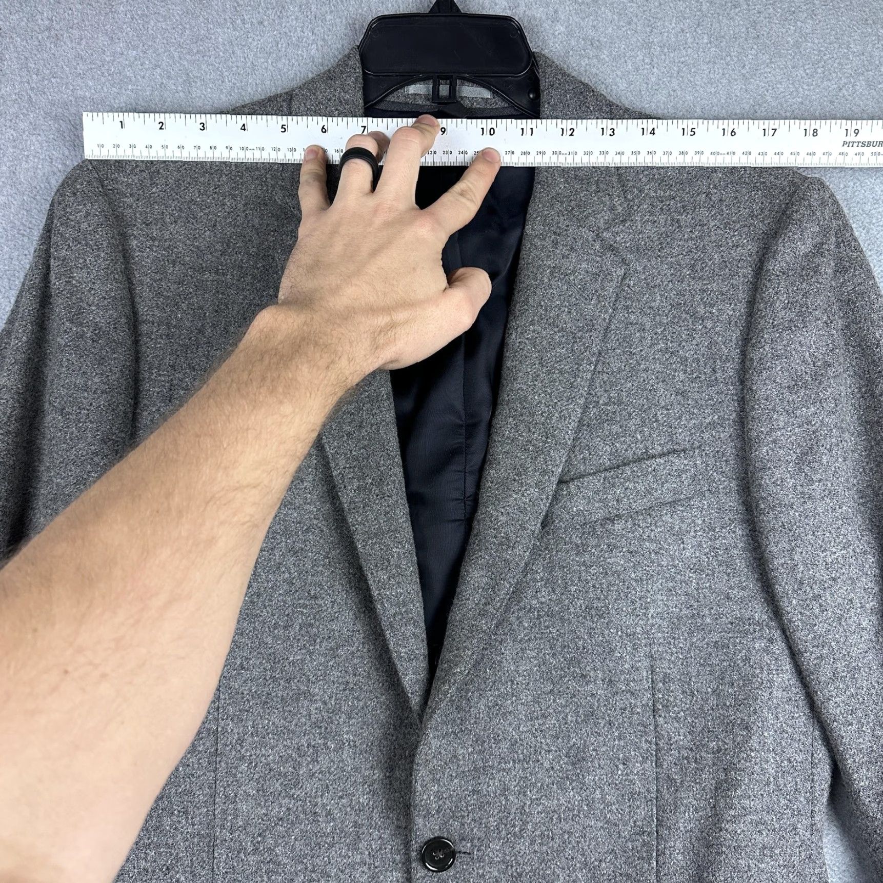 J.Crew Ludlow Blazer Mens 40L Gray Herringbone Wool Elbow Patch Sport Coat - J.CREW, Sport Coat, Men