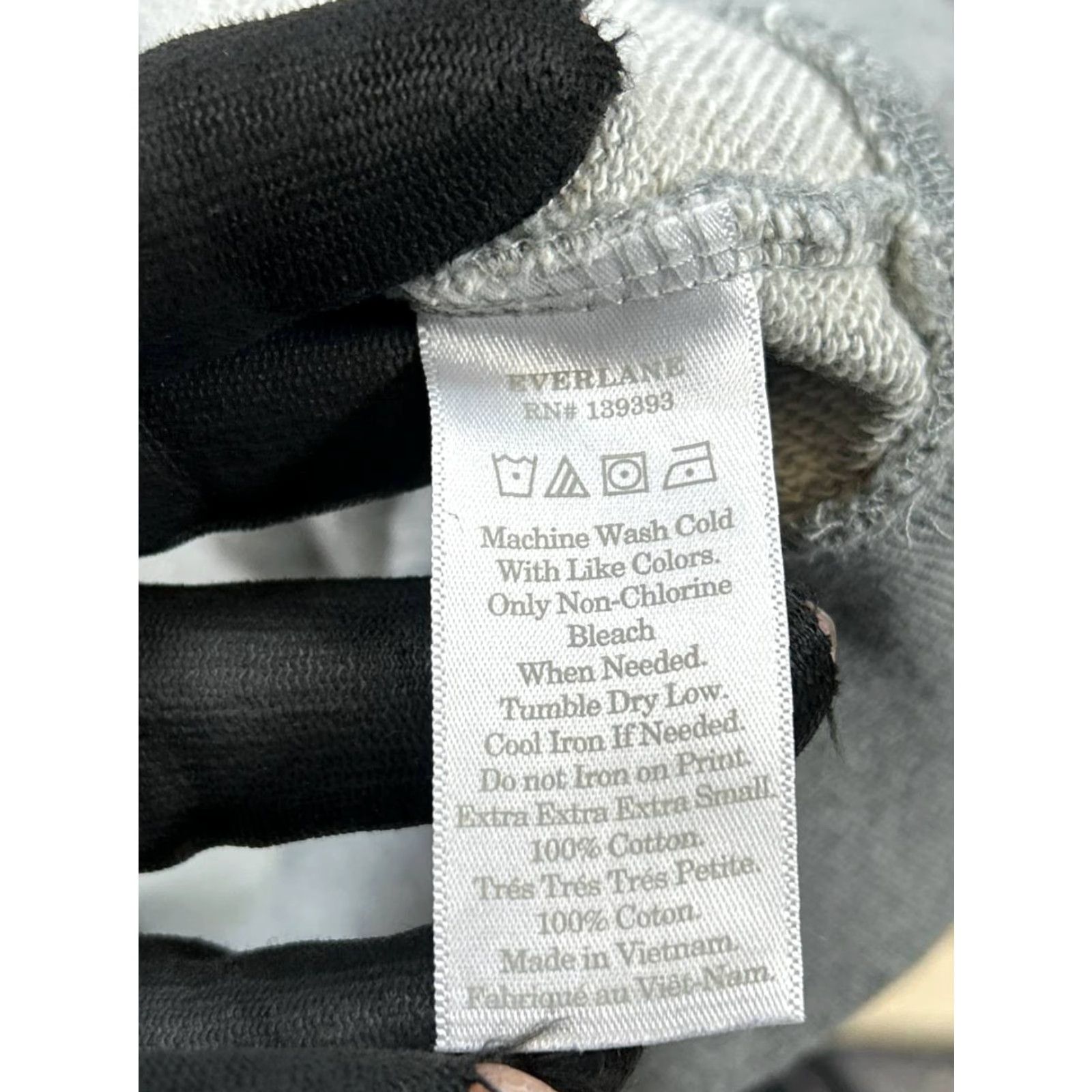 Everlane Everlane Sweatshirt Womens XS Gray Cotton Fleece Pullover Crew Neck Regular Fit Long Sleeve Activewear Winter Fall Spring Womens Size XS / US 0-2 / IT 36-38 - 4 Thumbnail