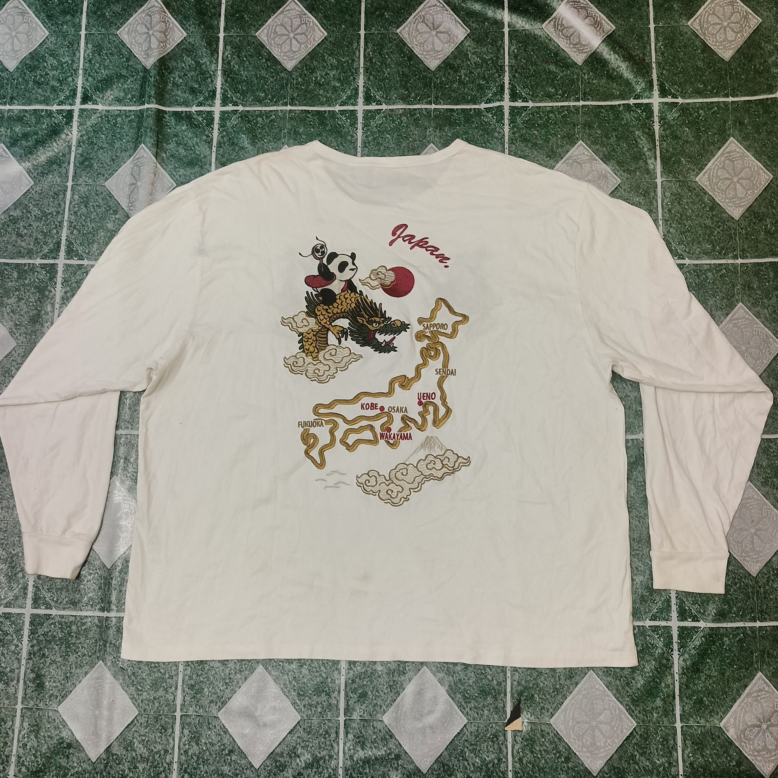 Japanese Brand Pandiesta Japan Long Sleeve Oversized Embroidery Logo Size US XXL / EU 58 / 5 - 1 Thumbnail