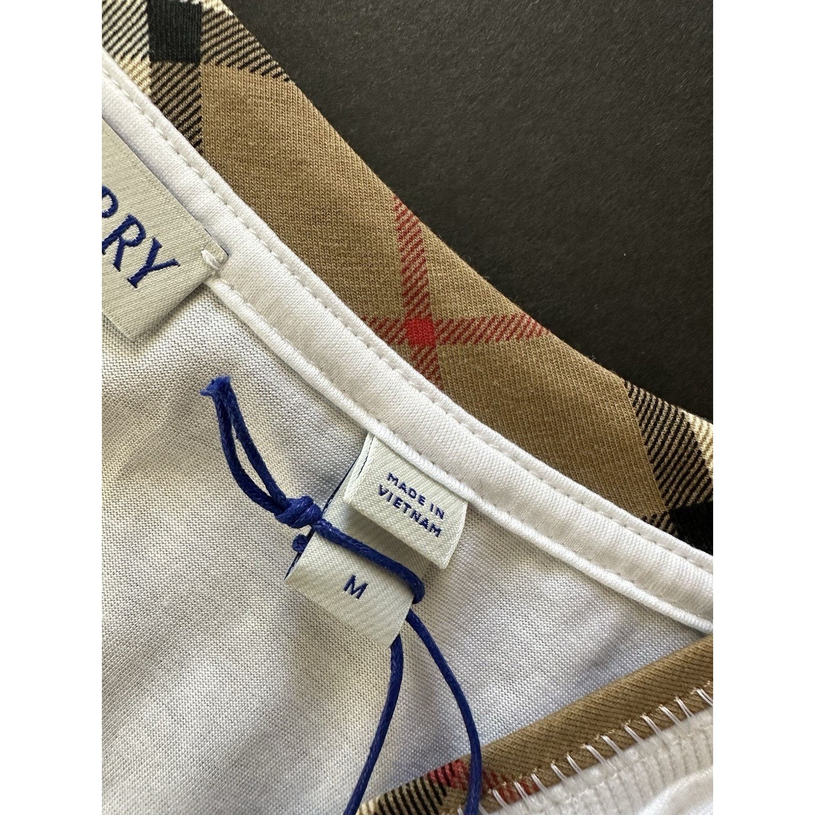 Burberry Burberry Elyssa Check White Sleeveless Top M 8104295 Size M / US 6-8 / IT 42-44 - 7 Thumbnail