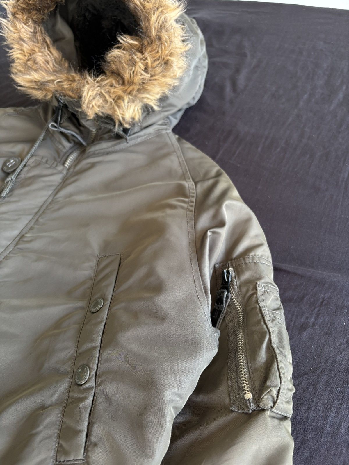 Schott Schott N.Y.C. Olive Green N-3B Snorkel Faux Fur Parka Jacket Size US M / EU 48-50 / 2 - 4 Thumbnail