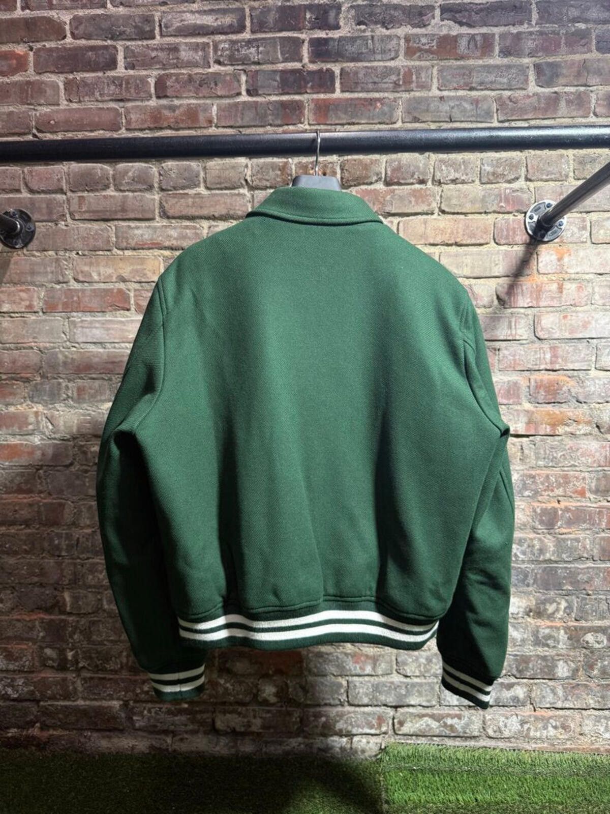 Amiri Amiri Bone Skeleton Varsity Jacket Green/White Sz. L Size ONE SIZE - 3 Thumbnail