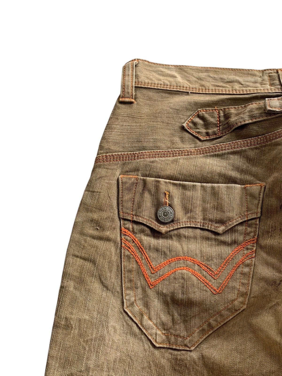 Edwin FLARE EDWIN XV BUCKLE BACK RUSTY JAPANESE DISTRESSED DENIM Size US 33 - 9 Thumbnail