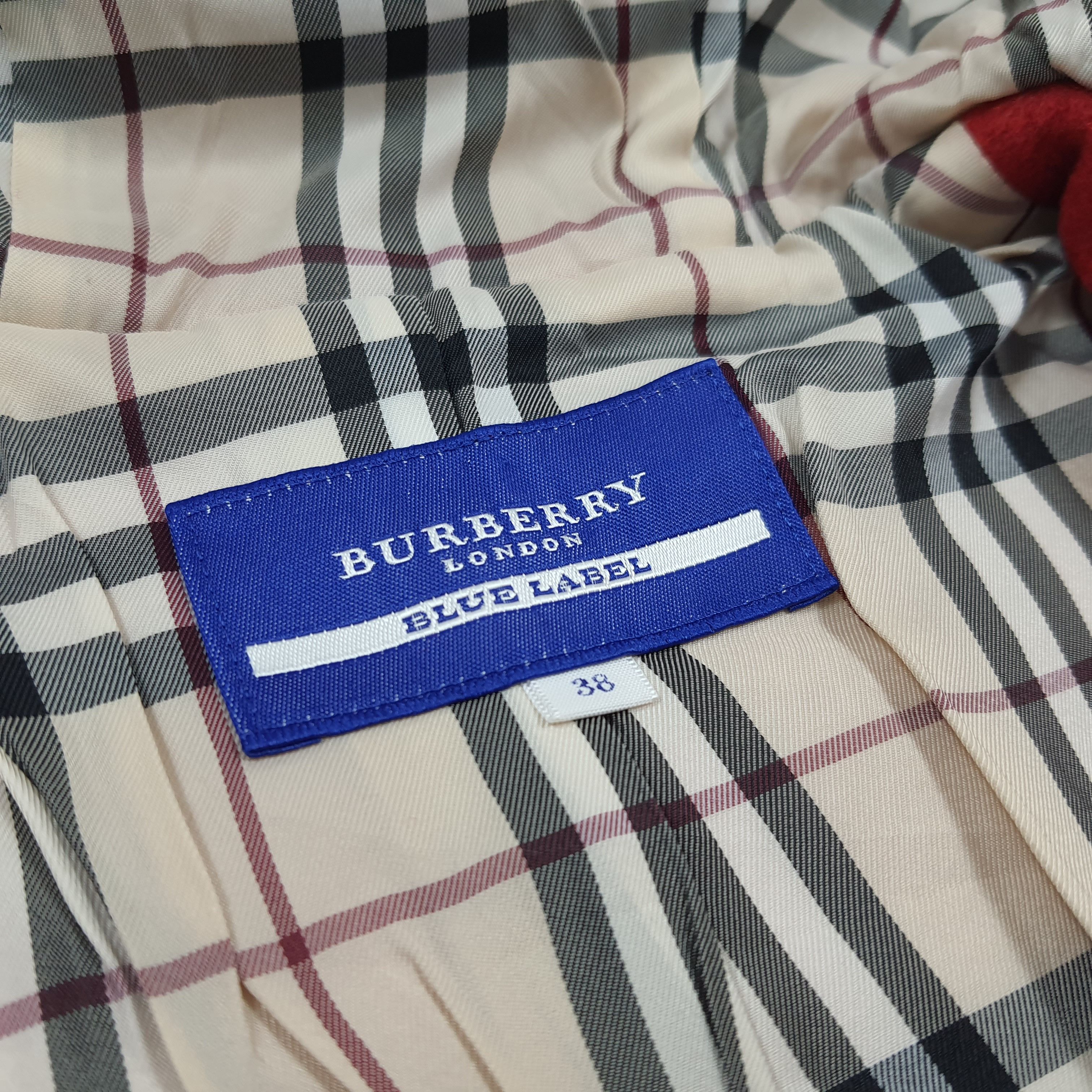 Burberry Burberry London Blue Label Red Wool Hooded Jacket C298N12 Size XS / US 0-2 / IT 36-38 - 7 Thumbnail