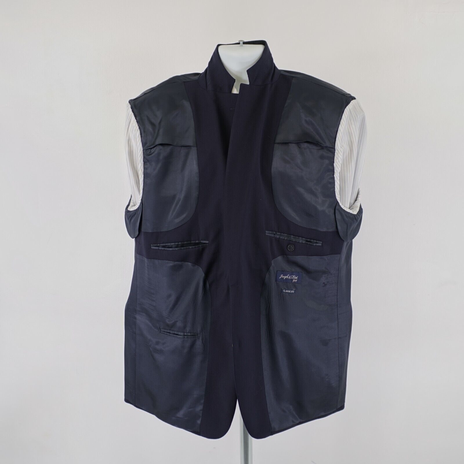 Joseph & Feiss Joseph & Feiss Gold Classic Fit Blue Wool Blazer 46R 2 Butto Size 46R - 10 Thumbnail
