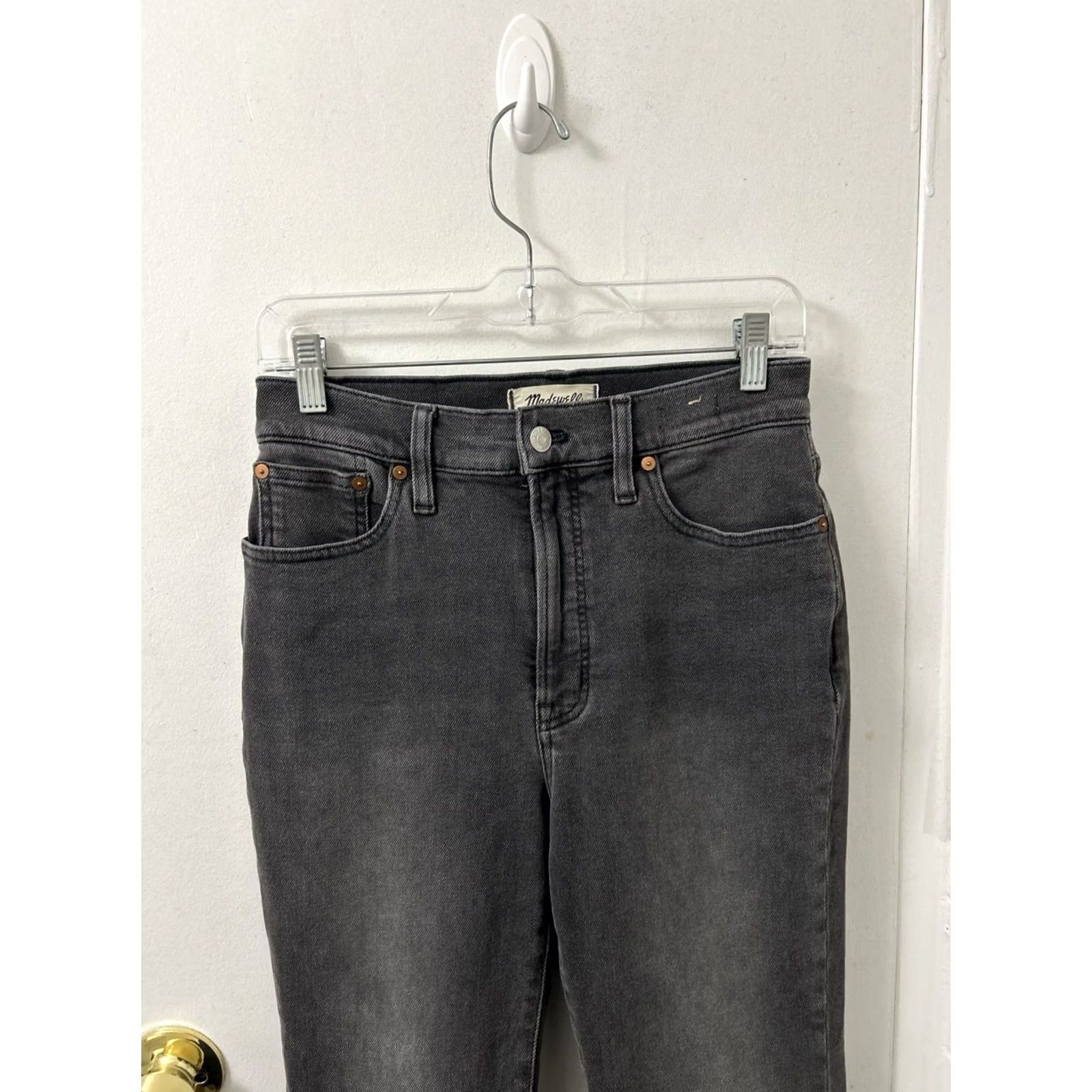 Madewell Madewell The Perfect Vintage Flare Crop Jeans Womens 27x27 Black High Rise Denim Size 27" / US 4 / IT 40 - 2 Thumbnail