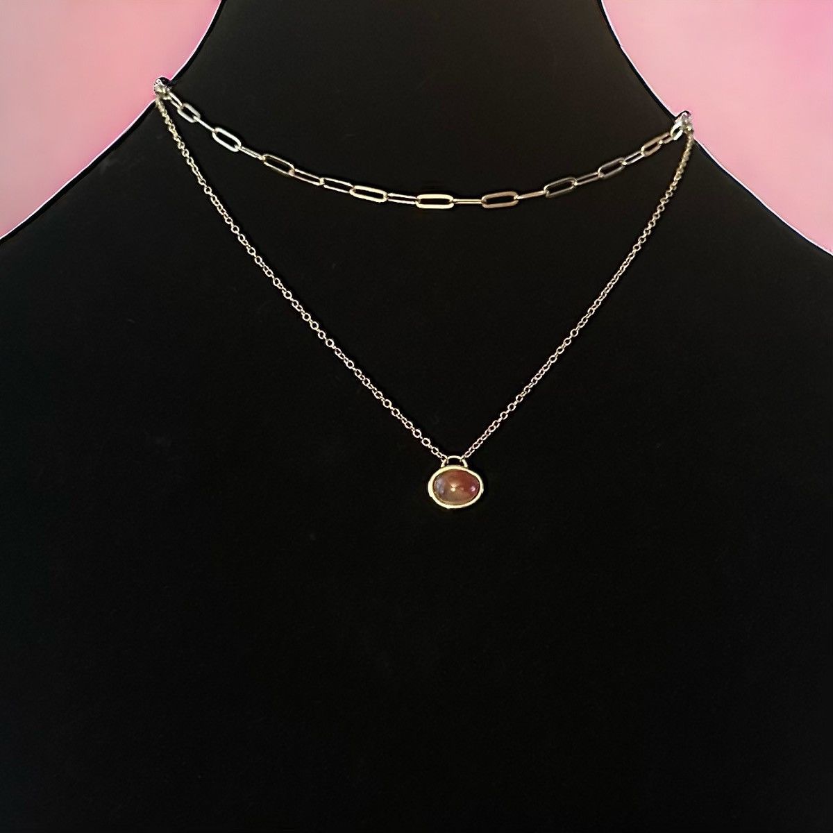 Other Layered double chain pendant necklace Size ONE SIZE - 1 Thumbnail