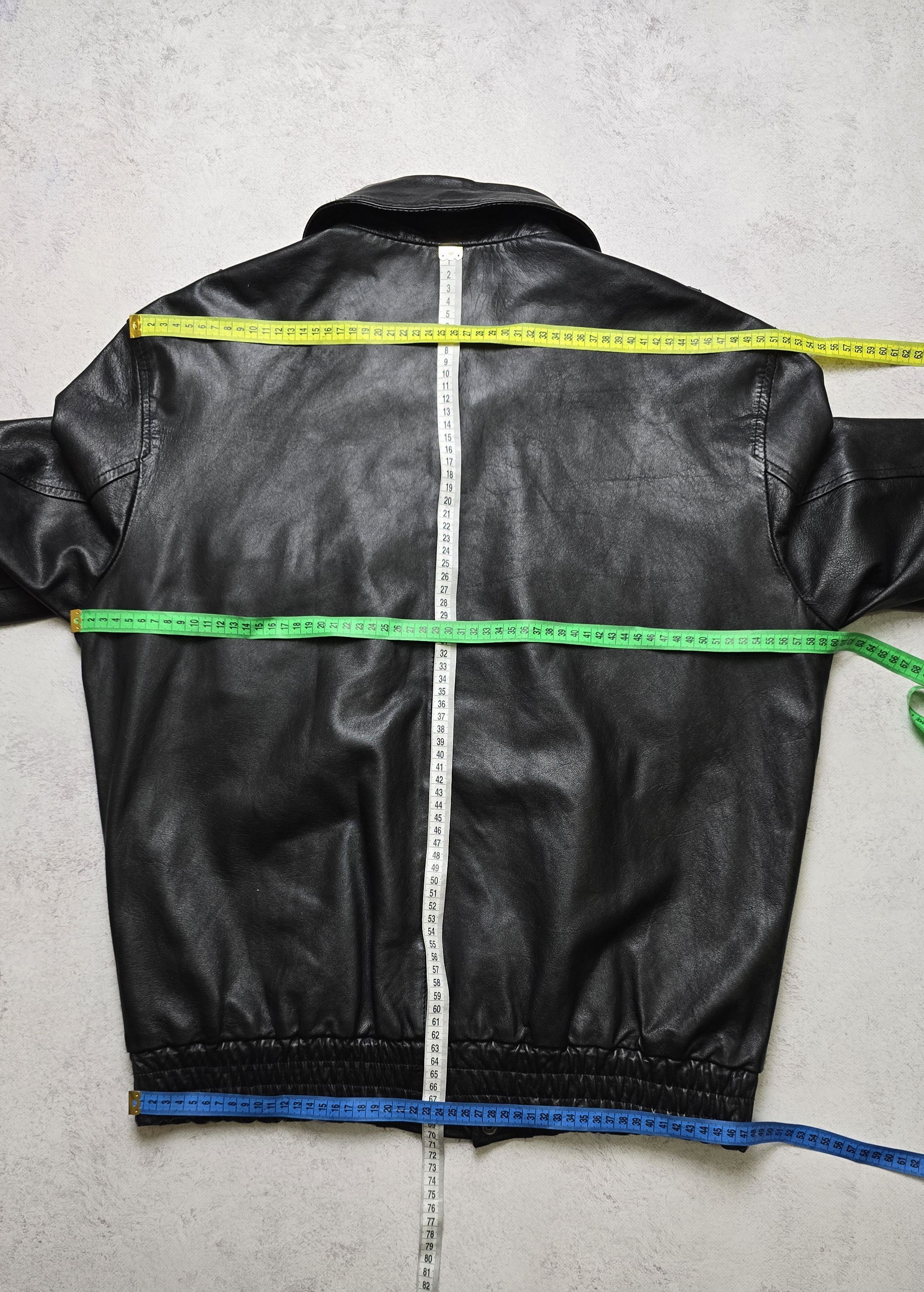 Other Floriani Vera Pelle Leather Bomber Jacket Full Zip Military Size US XL / EU 56 / 4 - 3 Thumbnail