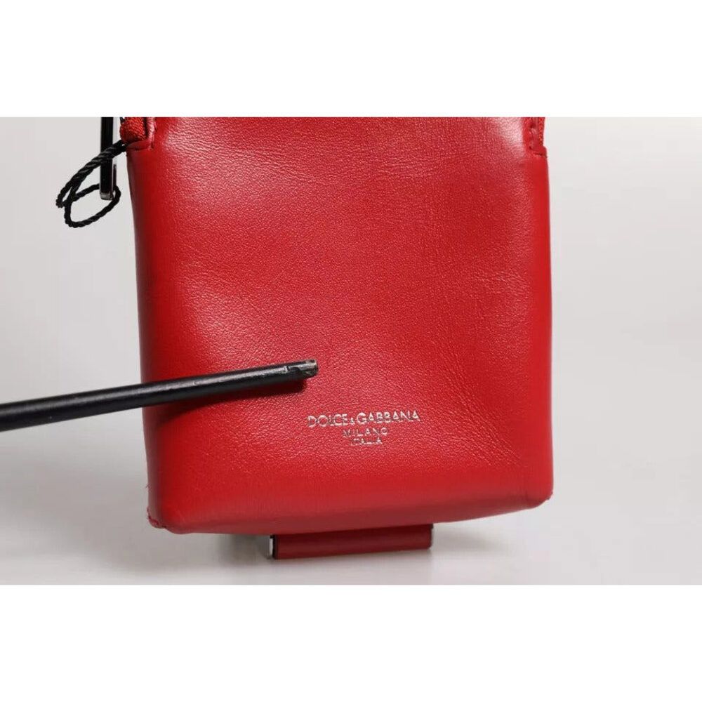 Dolce & Gabbana Dolce & Gabbana Red Leather Logo Zip Around Card Holder Wide Size ONE SIZE - 7 Thumbnail
