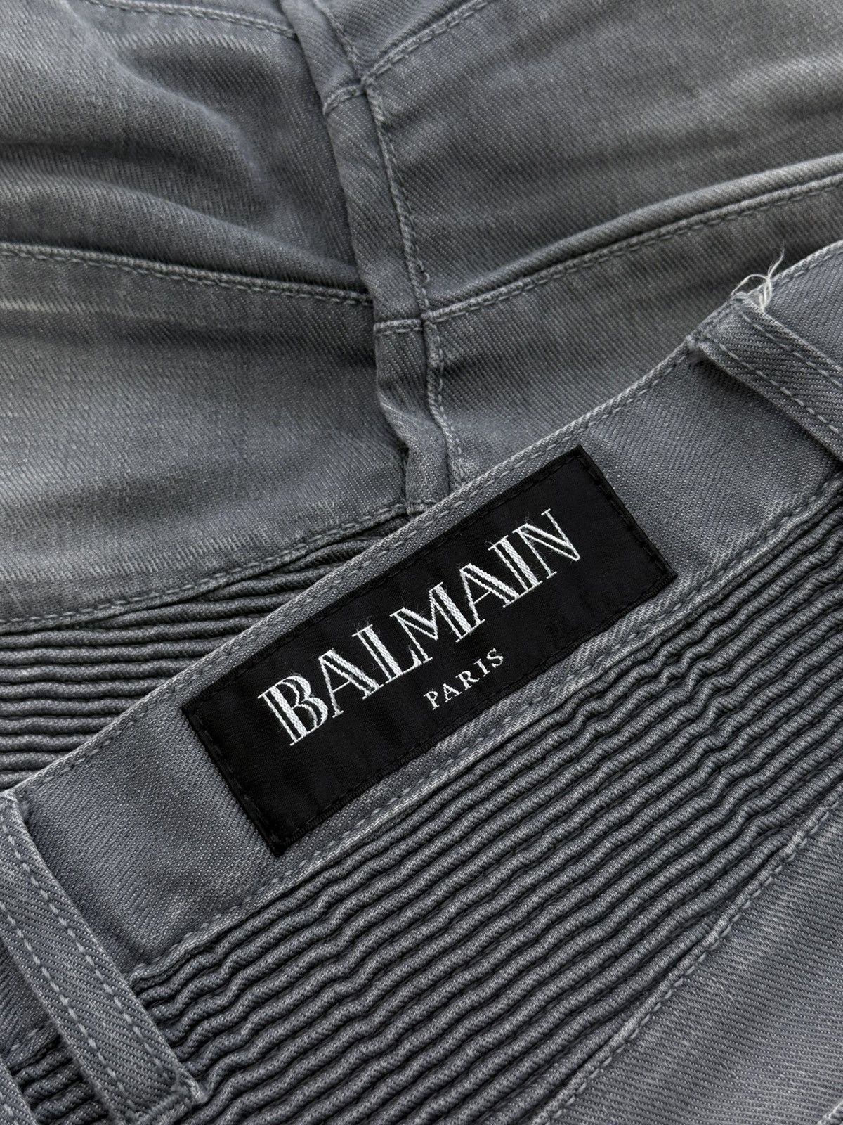 Balmain Balmain Biker Washed Distressed Denim Pants Size US 31 - 8 Thumbnail