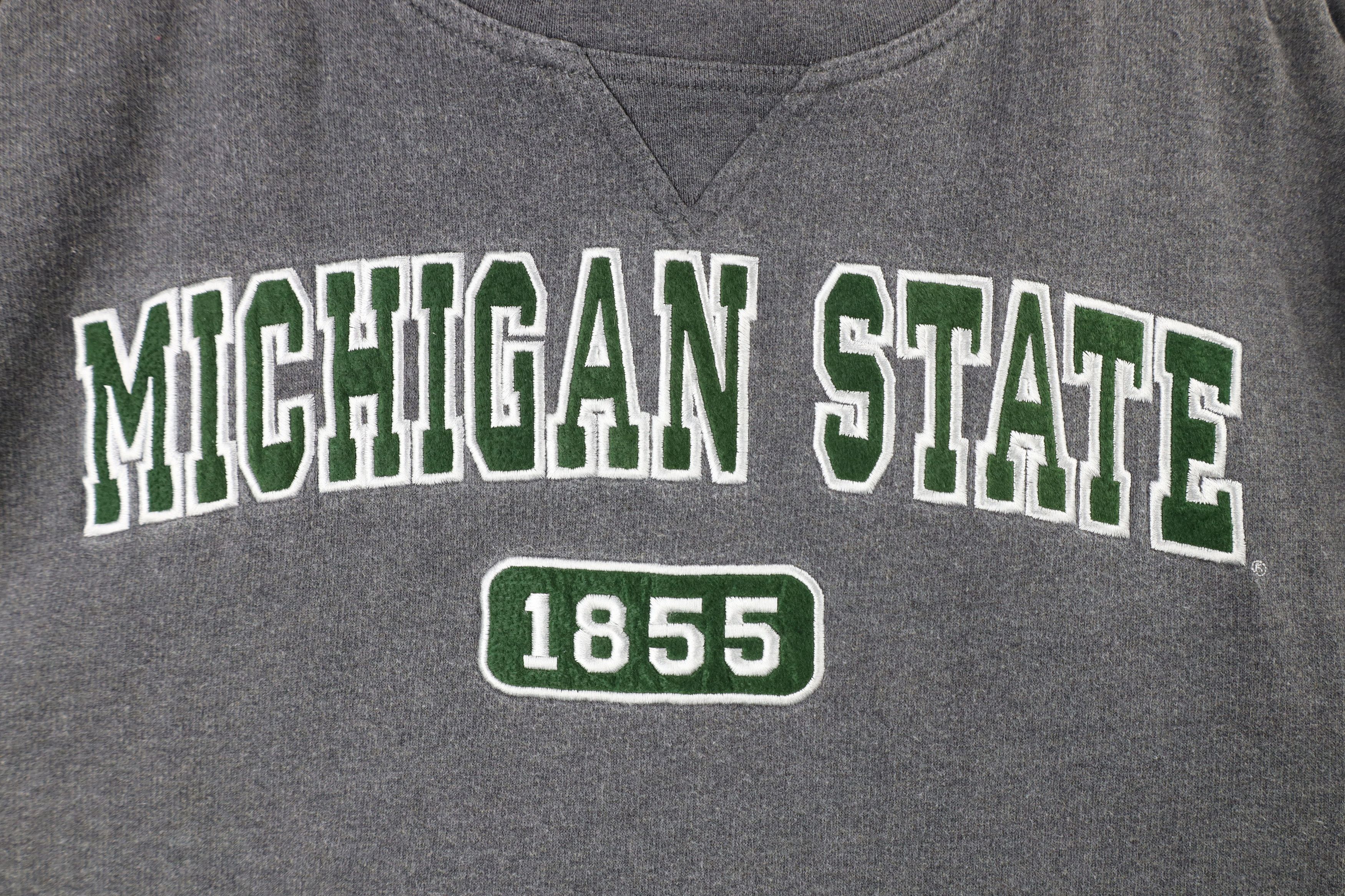 Vintage Vintage 90s Michigan State University Crewneck Sweatshirt Size US XL / EU 56 / 4 - 4 Thumbnail