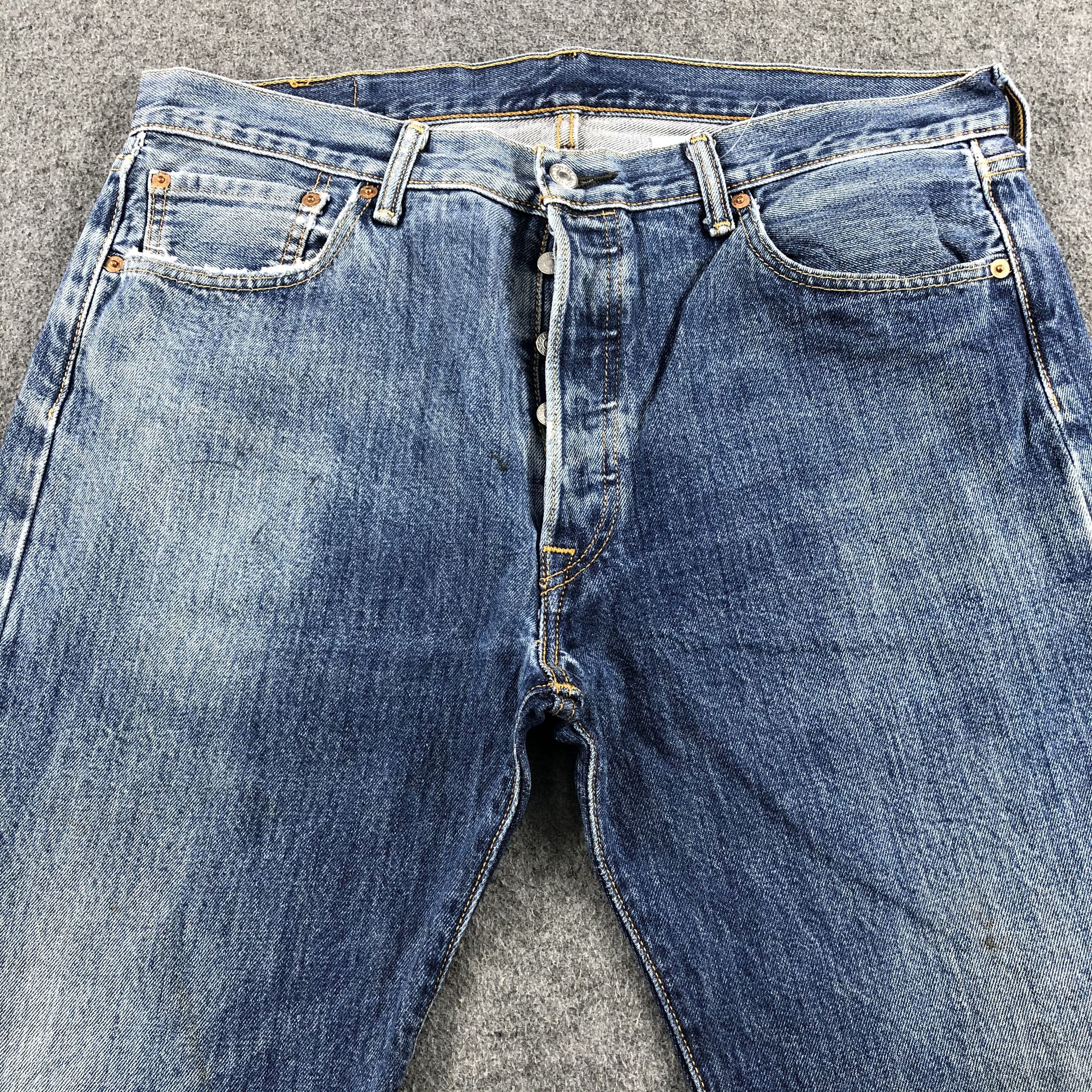 Levi's Vintage Blue Wash Levis 501 Jeans-J1444 Size US 37 - 3 Thumbnail