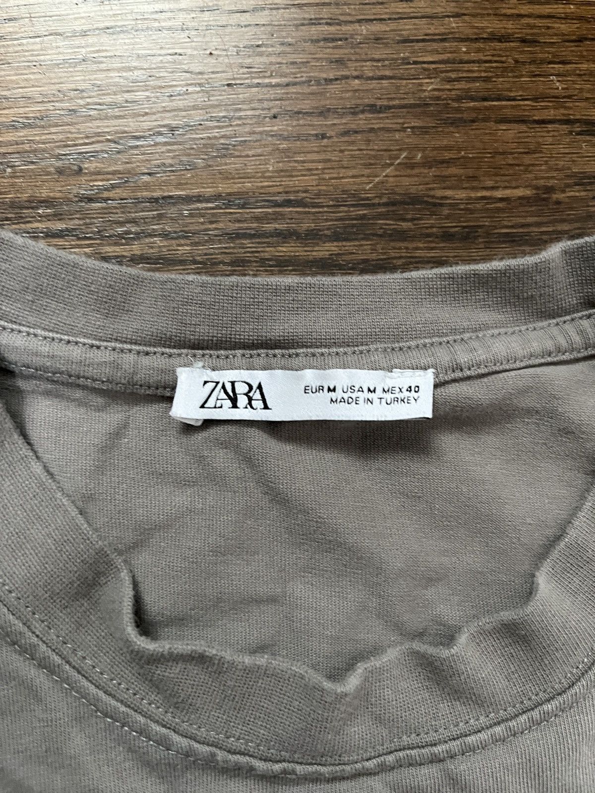 Zara Grey Zara short sleeve T shirt size M Size US M / EU 48-50 / 2 - 2 Thumbnail