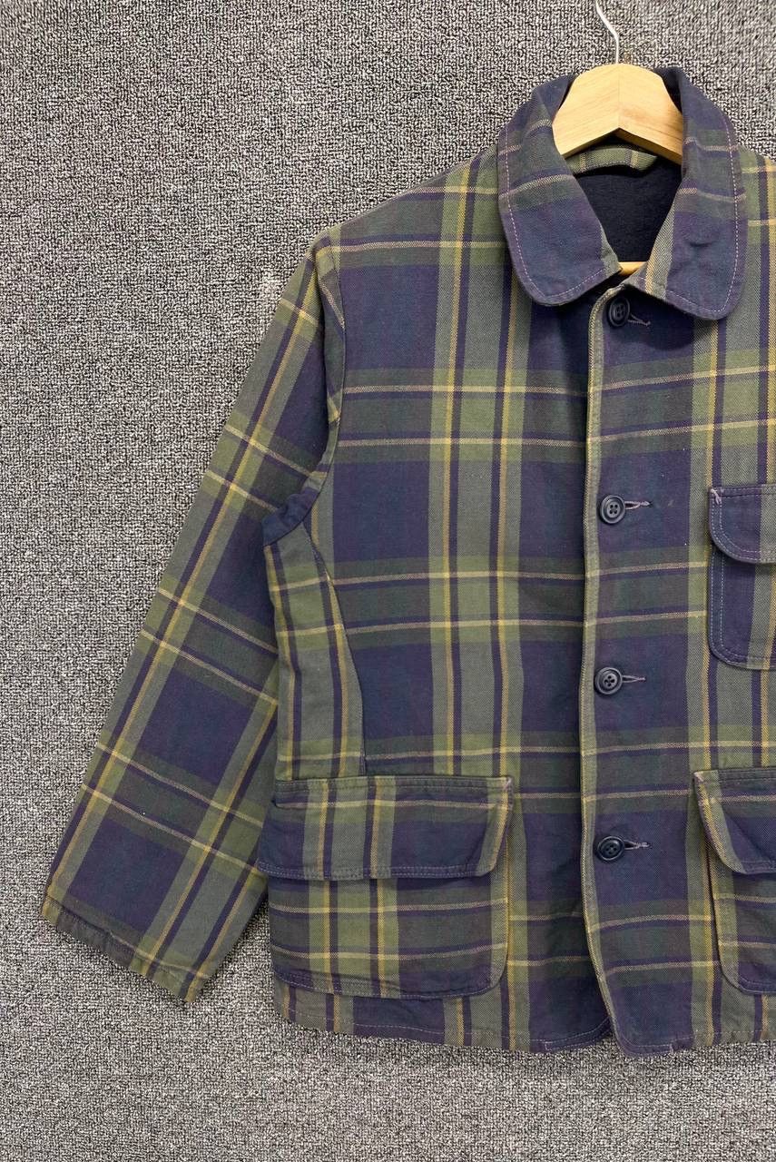 45rpm Vintage 90s 45Rpm Rare Shadow Plaid Button Up Jacket Size M / US 6-8 / IT 42-44 - 3 Thumbnail