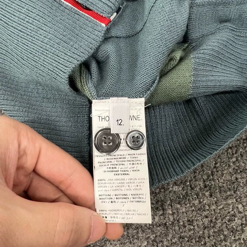 Thom Browne Thom Browne size12 Green patchwork sweater Size S / US 4 / IT 40 - 6 Thumbnail