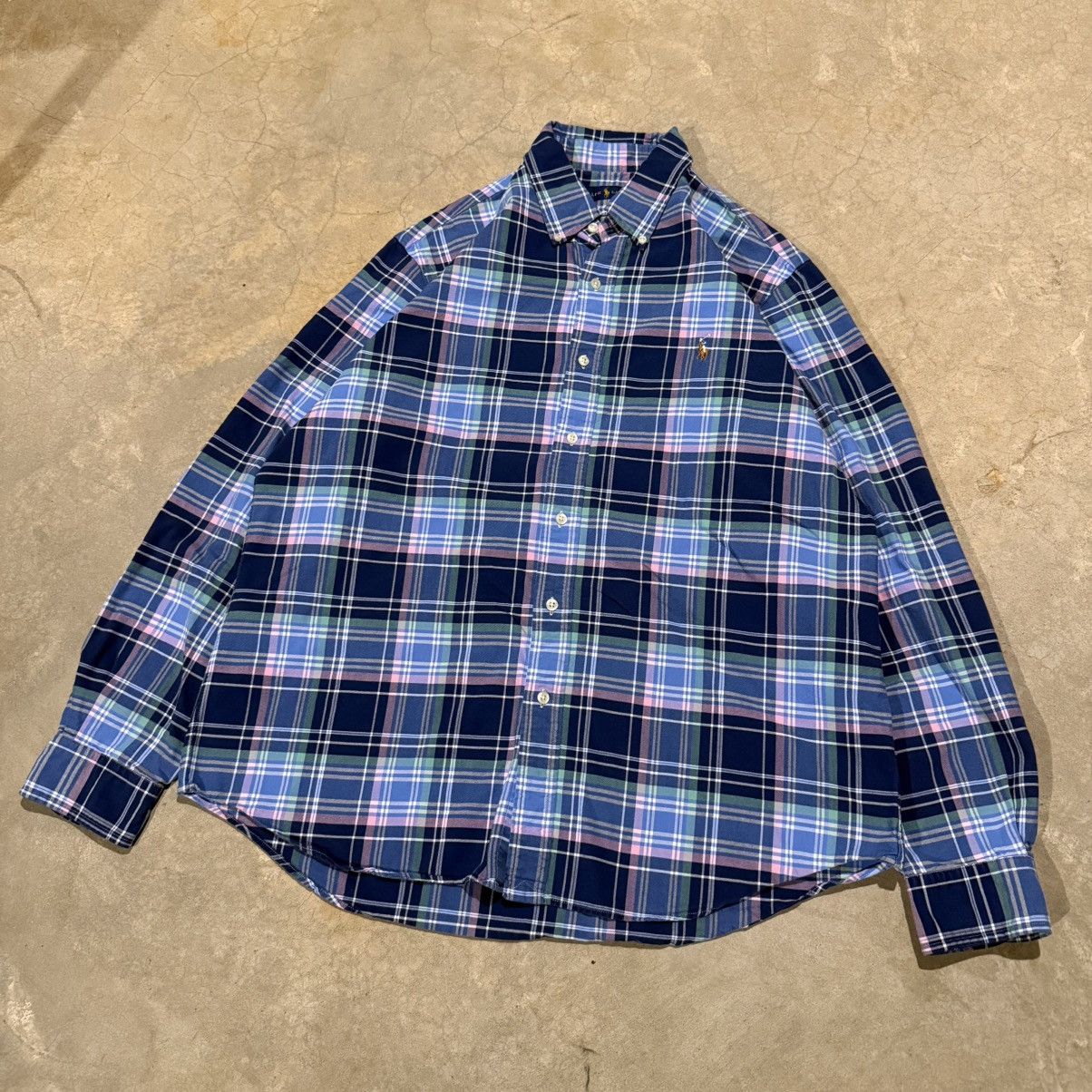 Polo Ralph Lauren Polo Ralph Lauren Faded Pony Plaid Flannel Shirt ERD Grunge Size US L / EU 52-54 / 3 - 2 Thumbnail