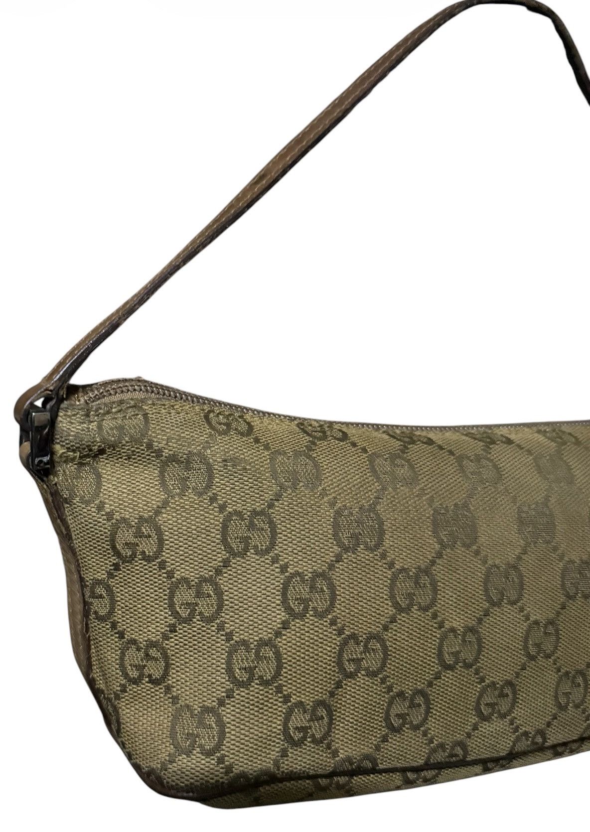 Gucci Gucci GG Handbag Canvas Boat Pochette Monogram Bag Vintage Size ONE SIZE - 5 Thumbnail