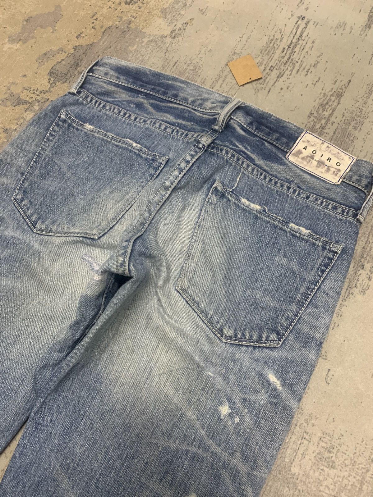 Japanese Brand AOIRO Japanese Distressed Denim Size US 32 / EU 48 - 11 Thumbnail