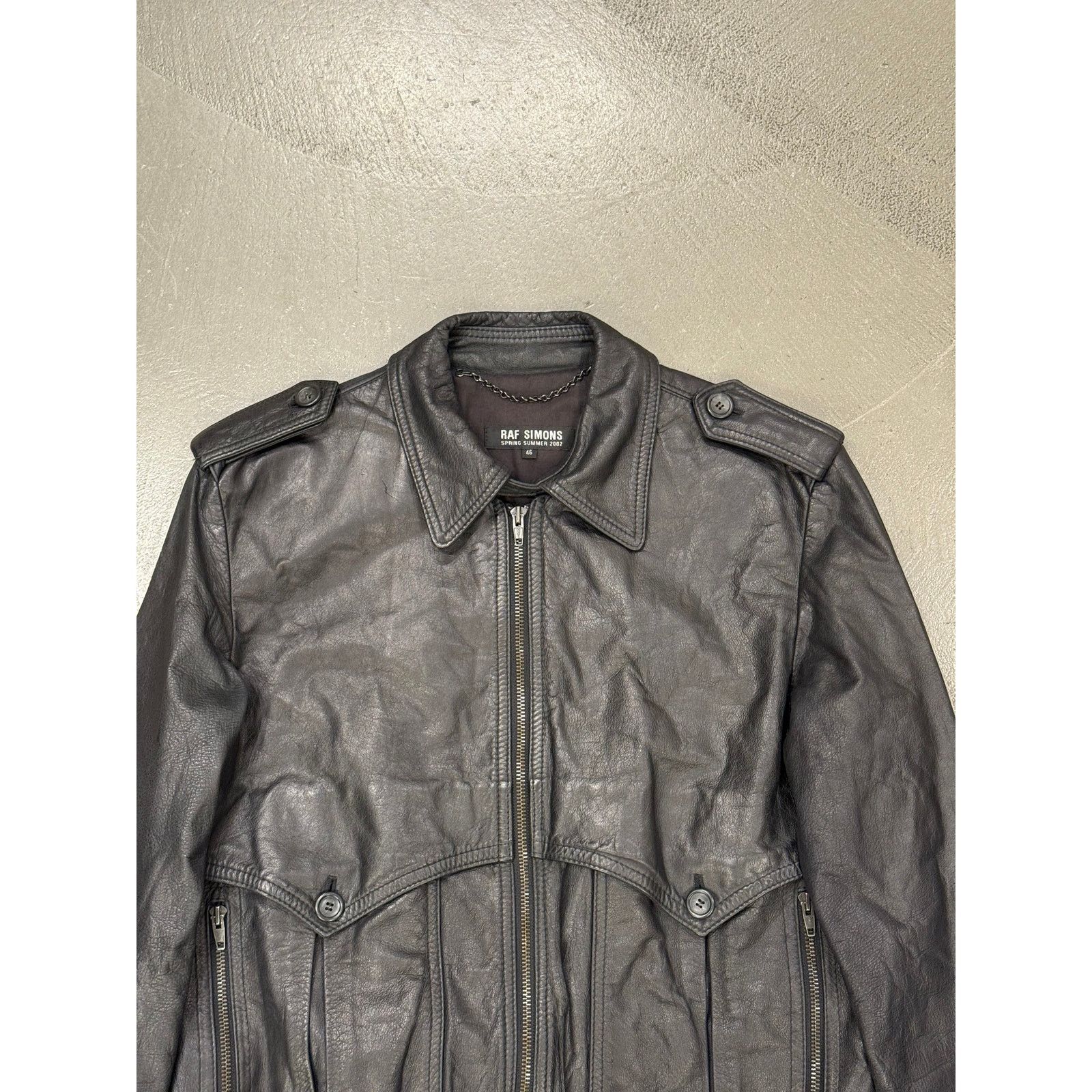 Raf Simons S/S2002 Raf Simons runway police cargo leather bomber jacket Size US S / EU 44-46 / 1 - 9 Thumbnail