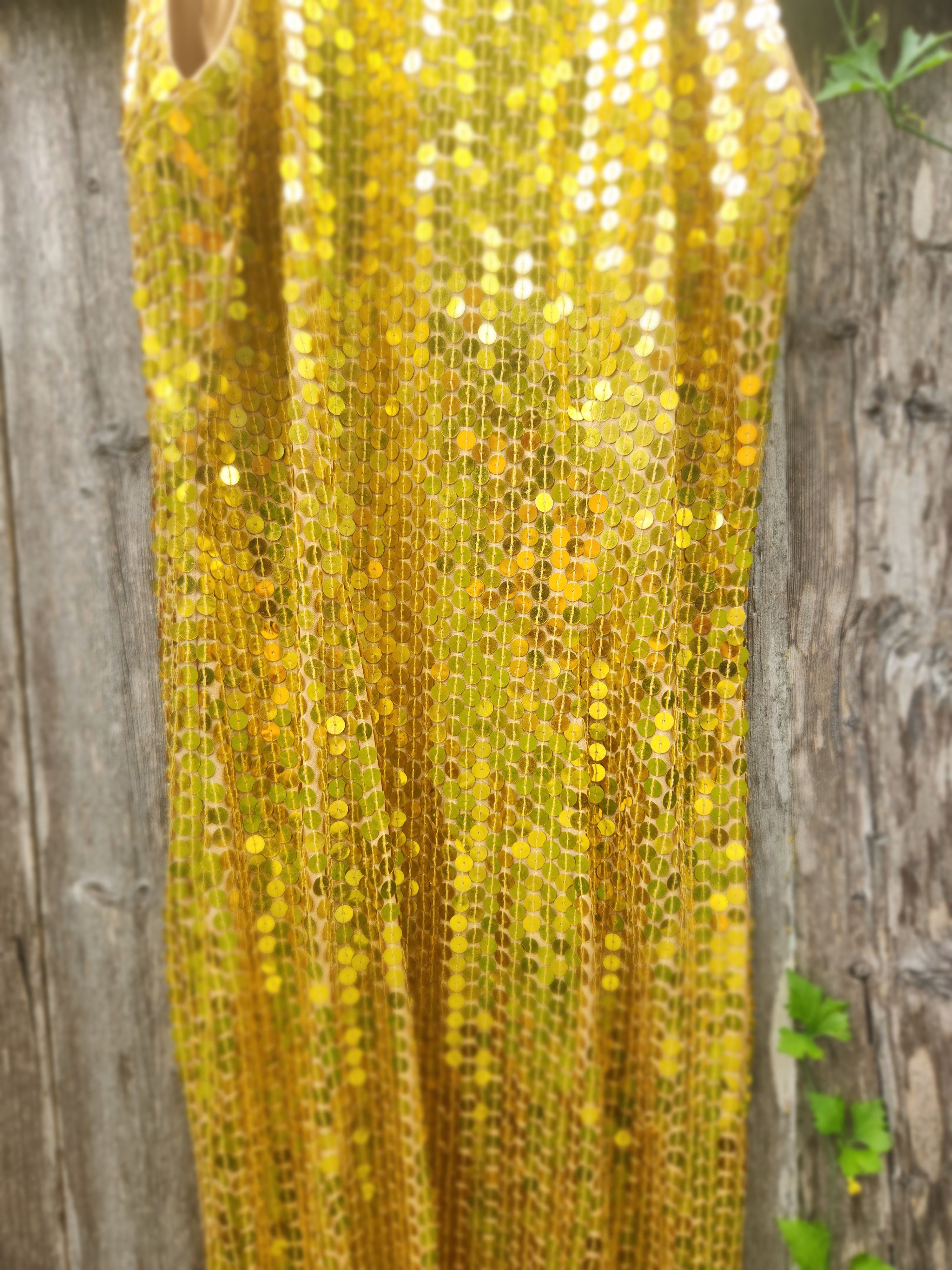 Other Vintage Stenay Gold Gatsby Dress Size S / US 4 / IT 40 - 5 Thumbnail