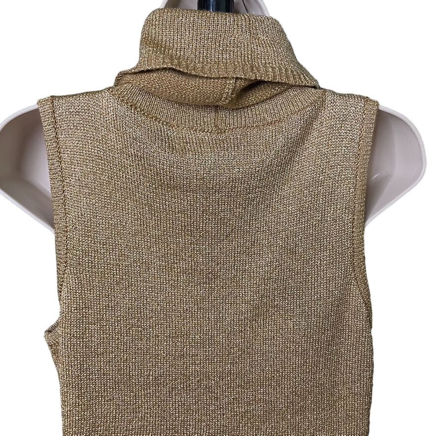 Vintage Vintage Womens Cowl Neck Sweater Gold Sparkle Turtleneck Sle Size XL / US 12-14 / IT 48-50 - 7 Thumbnail