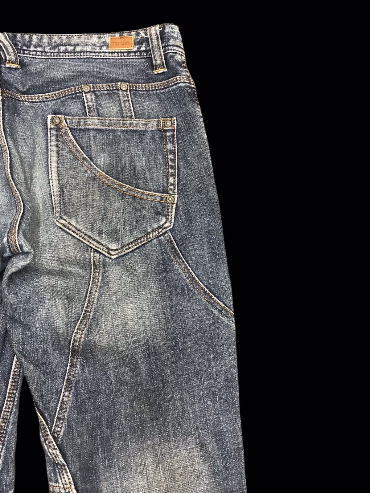Designer × Japanese Brand 💥FLARE💥NICOLE Flare Assymetrical Seam Denim F73 Size US 31 - 6 Thumbnail