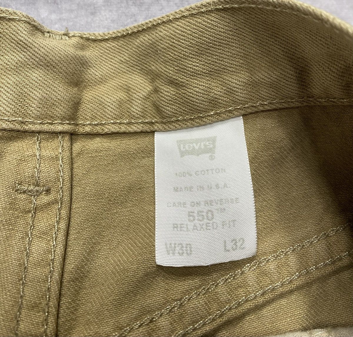 Levi's Vintage Clothing 90’s Vintage Levi Strauss 550 Denim Khaki Size US 30 / EU 46 - 5 Thumbnail