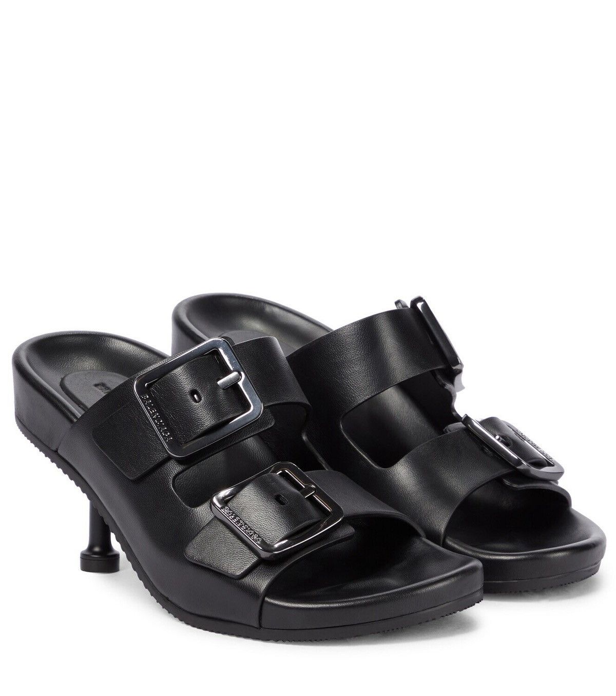 Balenciaga Balenciaga Mallorca heel sandals in black leather Size US 8 / IT 38 - 1 Thumbnail