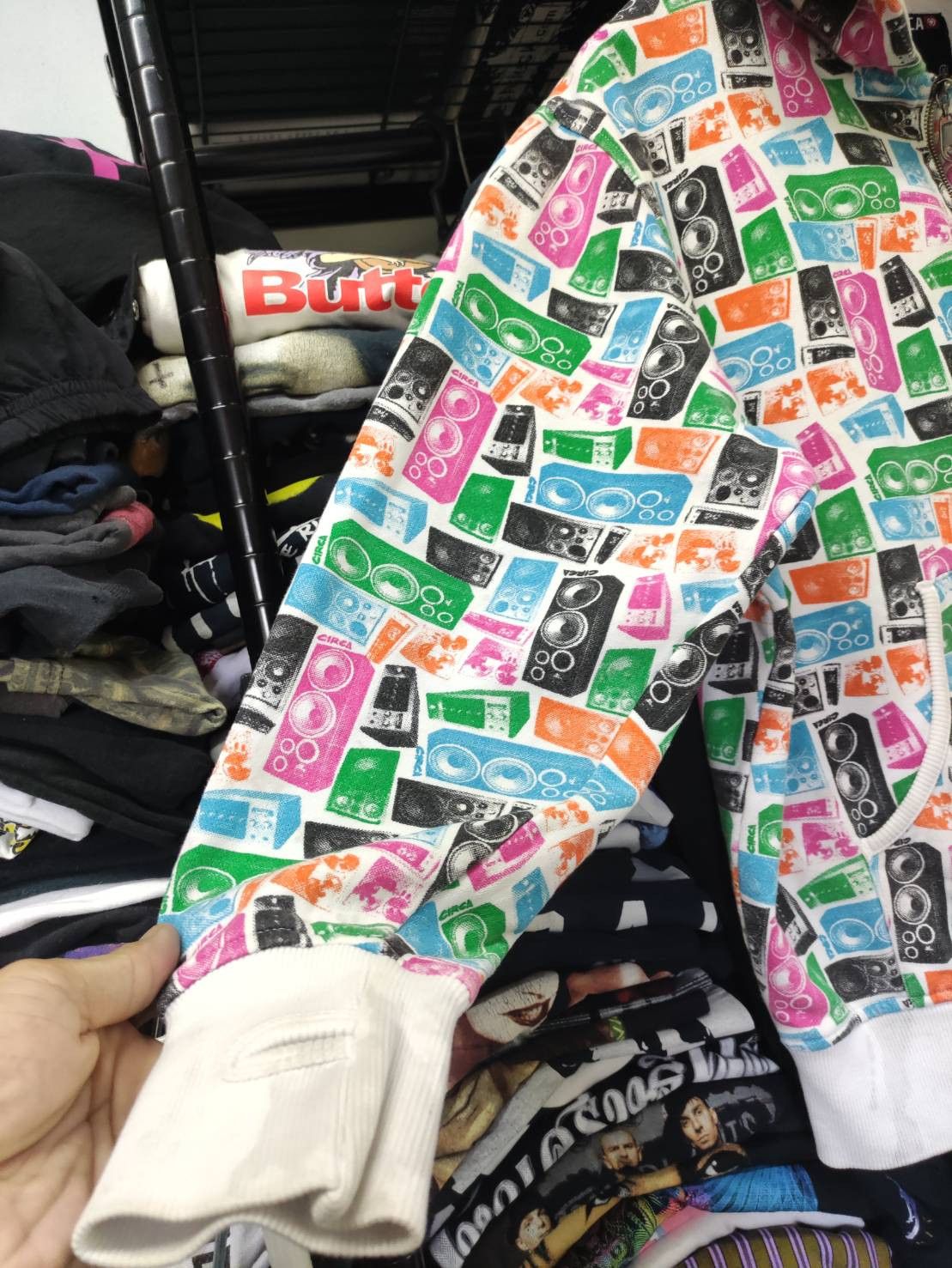 C1RCA Vtg 00's Circa Speaker All Over Print Zip Hoodie Size US M / EU 48-50 / 2 - 6 Thumbnail