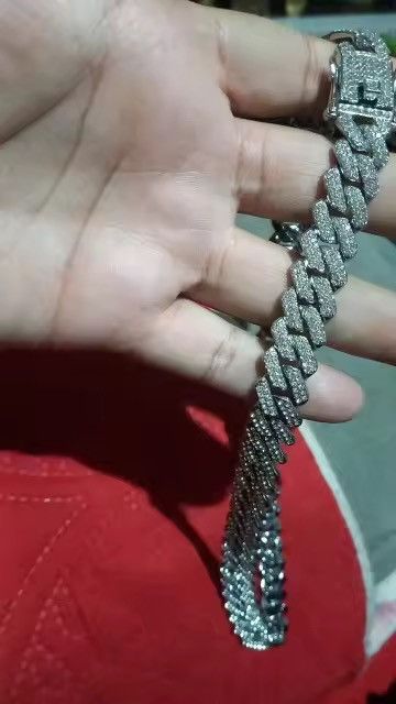 Jewelry Hip Hop Cuban 50 cmChain Iced Out Bling Rhinestone Necklace Size ONE SIZE - 4 Thumbnail
