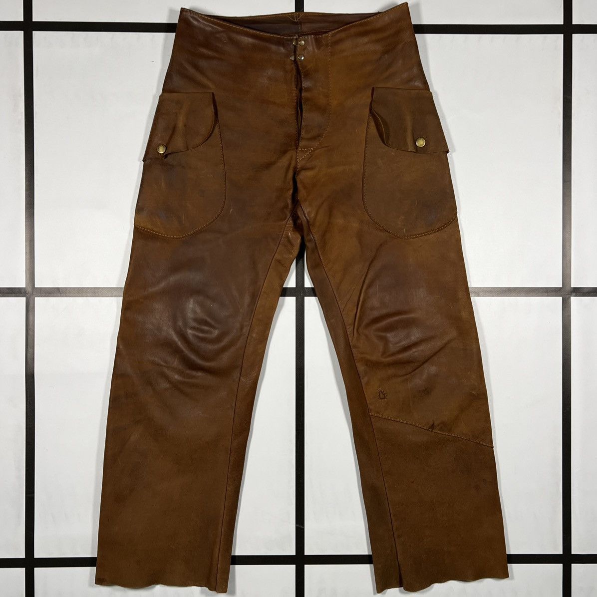 Maison Margiela |[ FW01 Maison Martin Margiela Cow Hide Leather Pants ]| Size US 30 / EU 46 - 2 Thumbnail