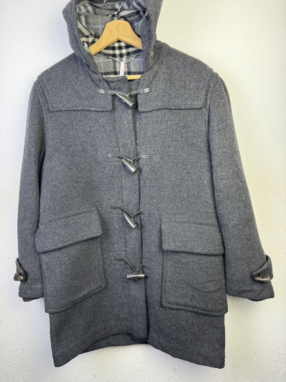 Burberry Burberry Duffle Coating Wool Jacket Hoodie Size M / US 6-8 / IT 42-44 - 3 Thumbnail