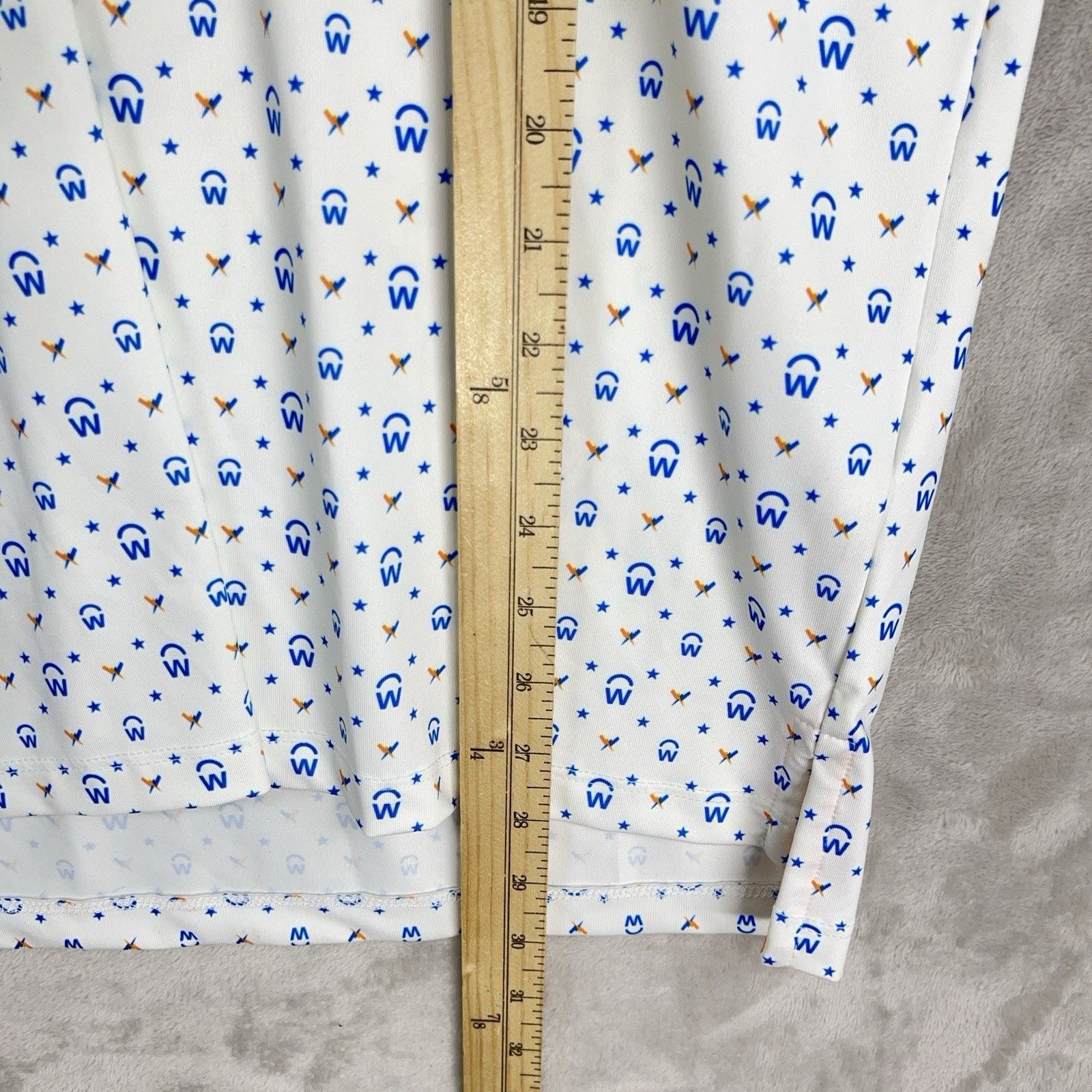 Other Greyson Golf Polo Mens Medium White Blue Workday AOP Size US M / EU 48-50 / 2 - 11 Thumbnail