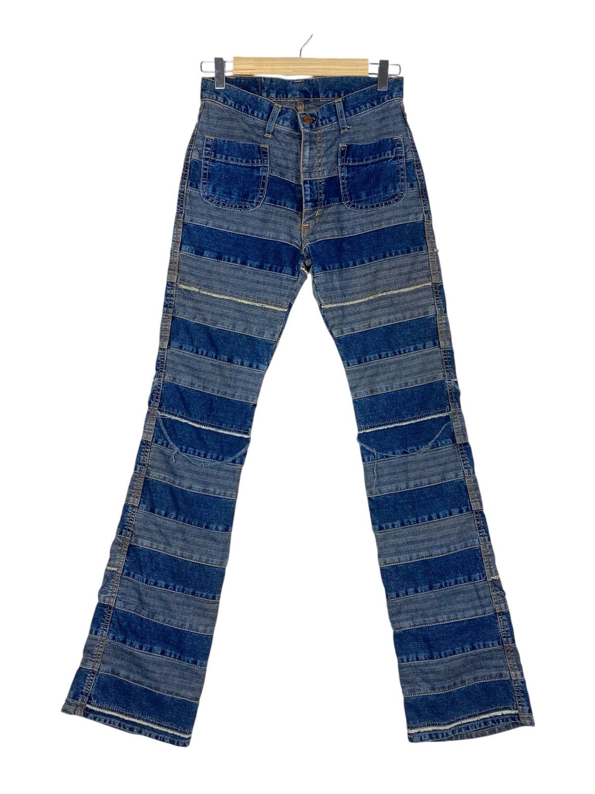 Hysteric Glamour 💥VTG HYSTERIC GLAMOUR HAGI DENIM FLARE PATCHERS FASHION Size US 28 / EU 44 - 2 Thumbnail