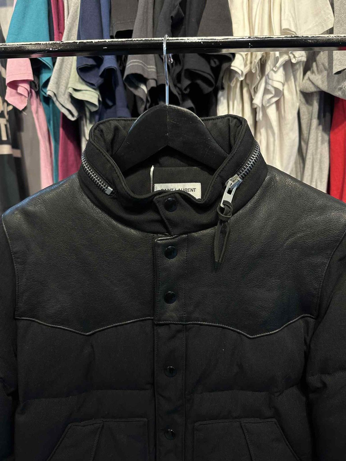 Saint Laurent Paris Saint Laurent Paris Leather Vest Puffer Jacket Size US S / EU 44-46 / 1 - 3 Thumbnail