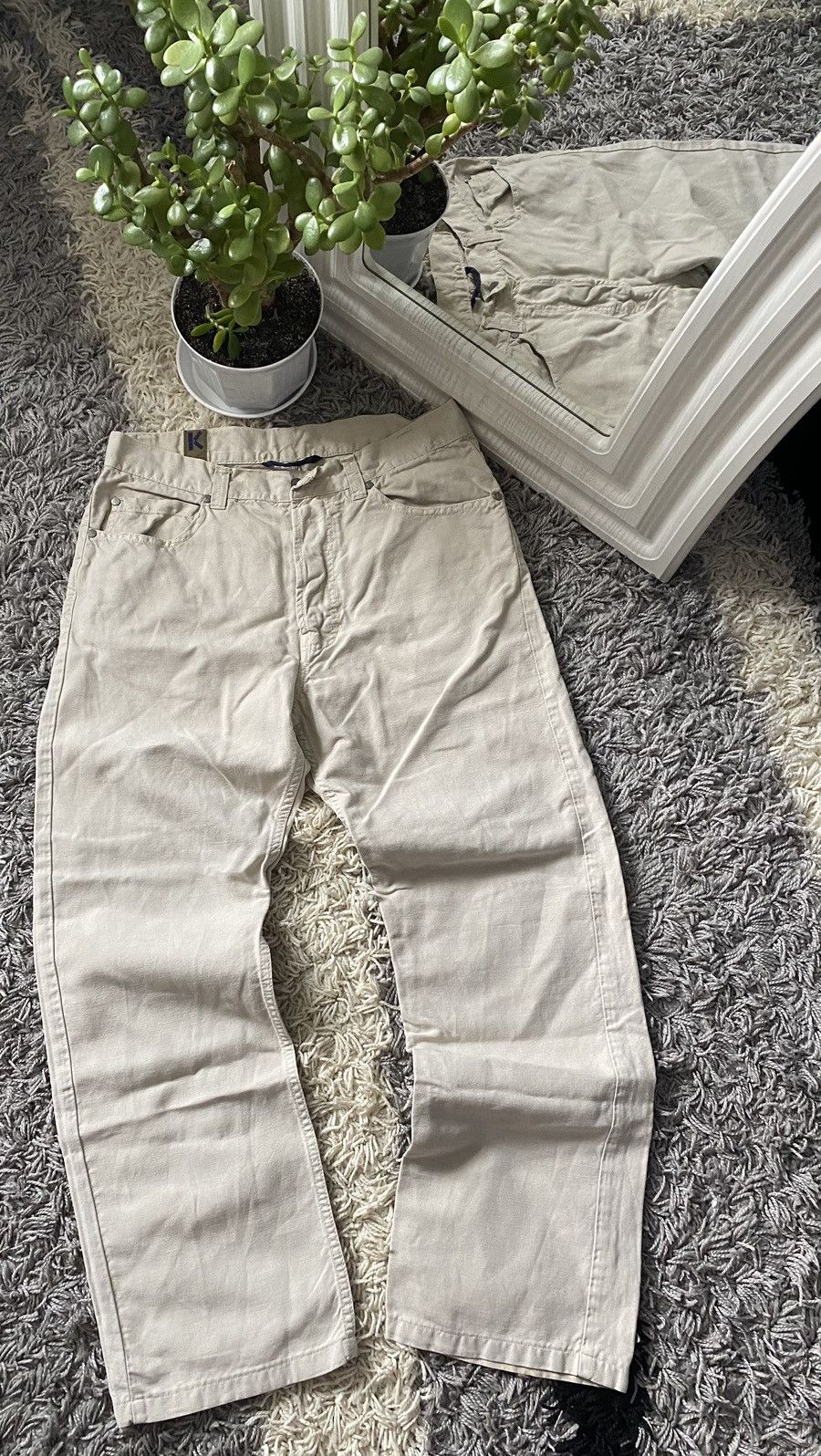 Kenzo × Vintage Kenzo homme linen pants vintage Size US 34 / EU 50 - 1 Thumbnail