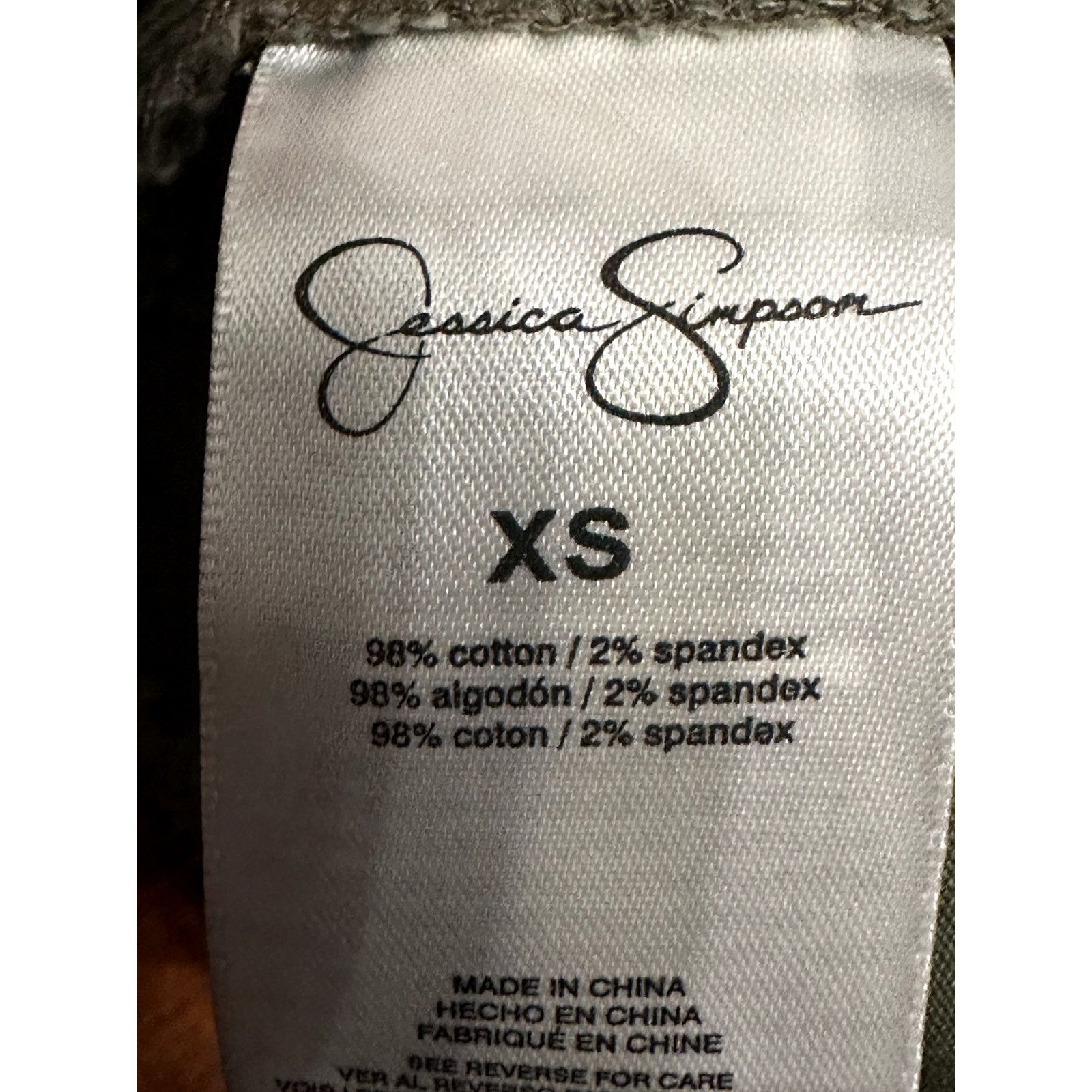Other Jessica Simpson Shirt Jacket Button-Down Denim Green XS NWT Size XS / US 0-2 / IT 36-38 - 10 Thumbnail
