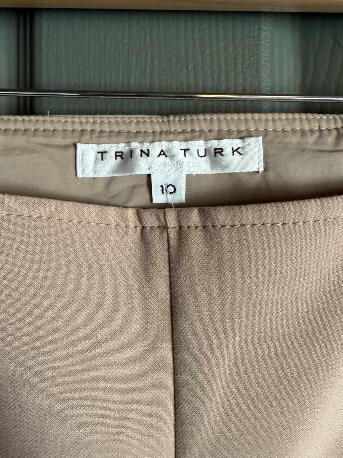 Other Trina Turk Women's Beige Dress Pants Size 10 Size 32" / US 10 / IT 46 - 2 Thumbnail