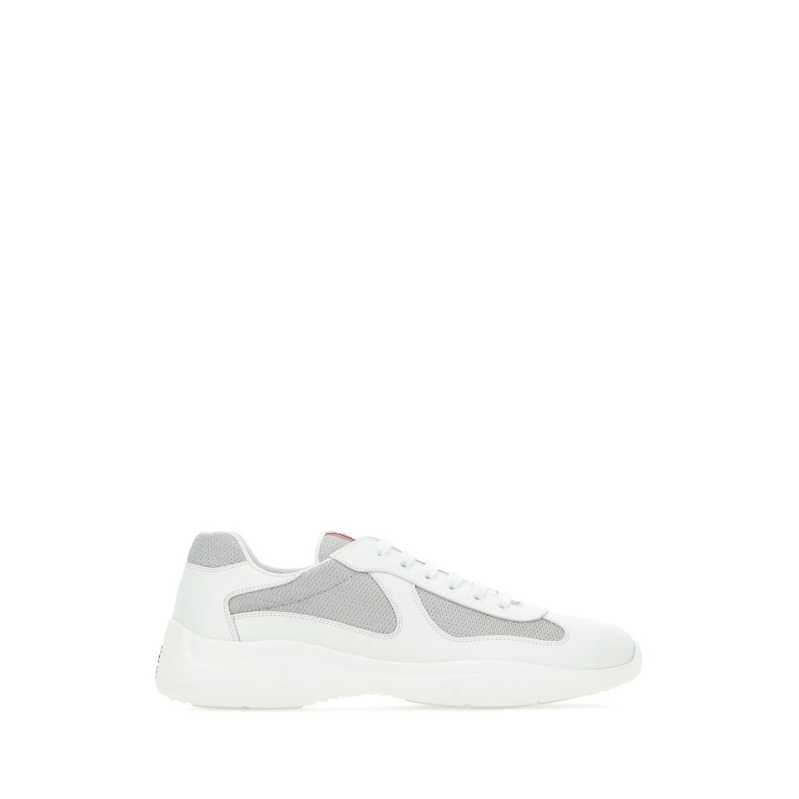PRADA Two-Tone Leather And Tech Fabric Sneakers New And Auth