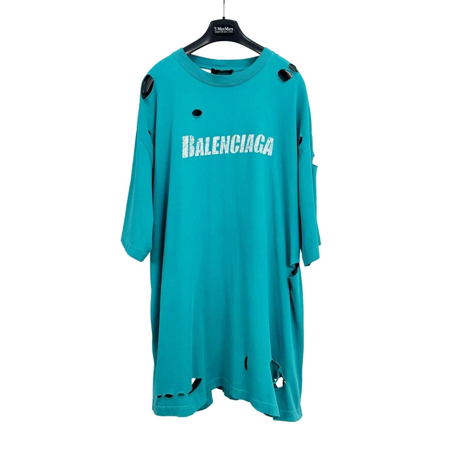 Balenciaga Balenciaga Distressed Logo T-Shirt Size M Size US M / EU 48-50 / 2 - 1 Thumbnail