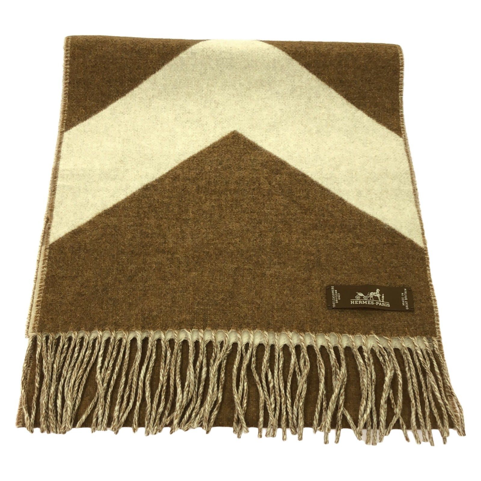 Hermes Scarf Cashmere Brown