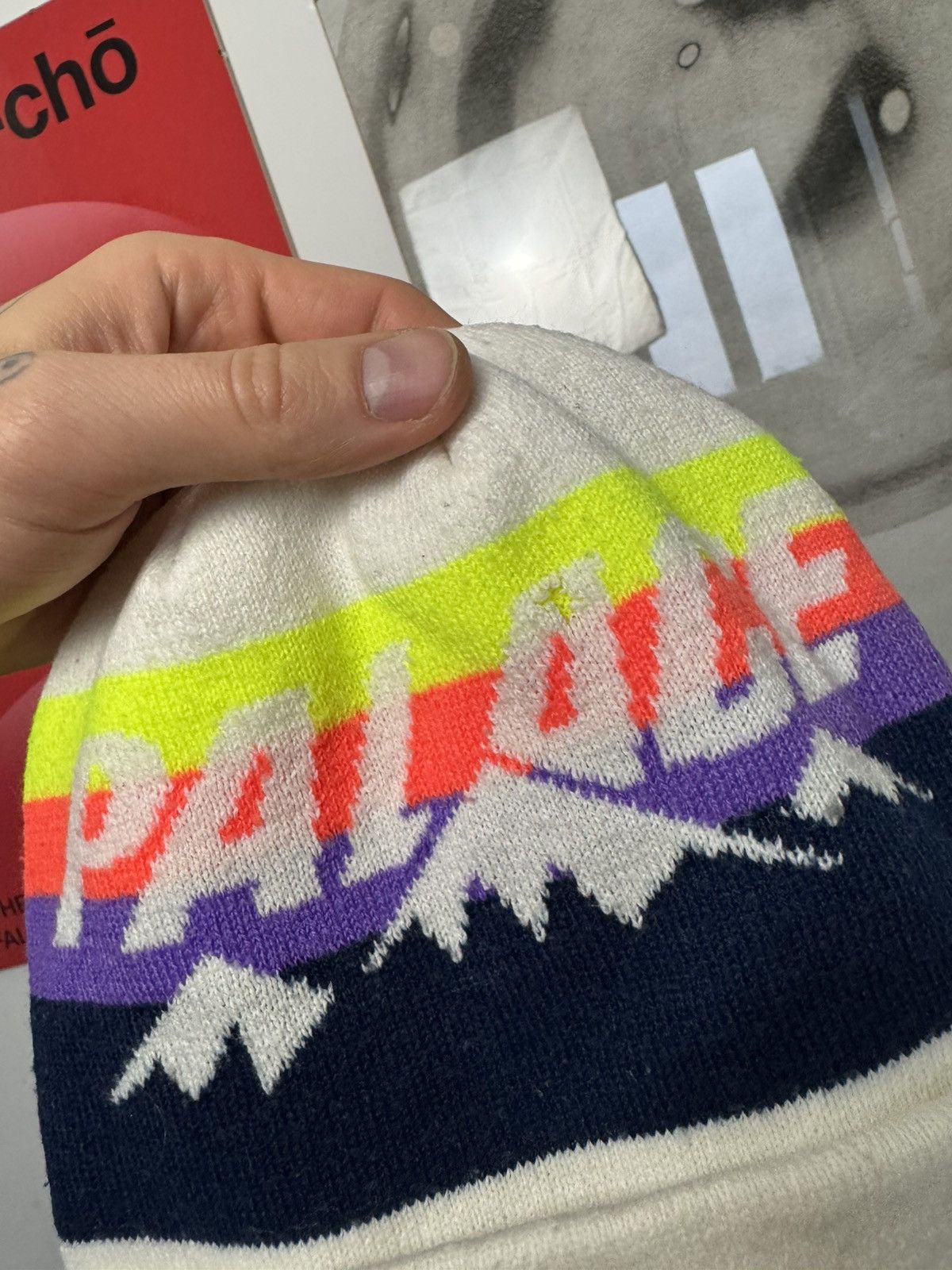 Palace Beanie Hat Mountains Print Outdoor Streetwear Rare