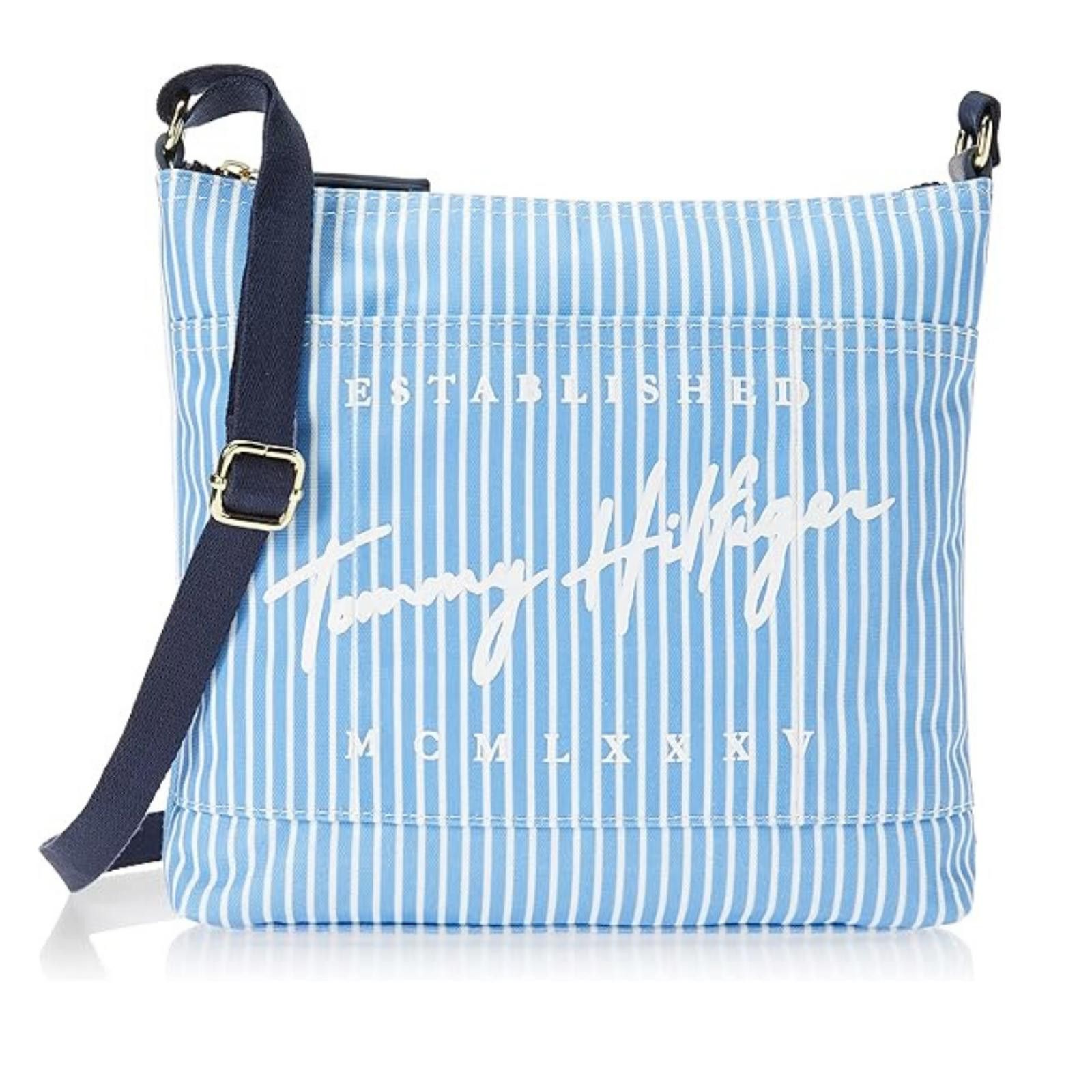 Tommy Hilfiger Tommy Hilfiger Flag Stripe Crossbody Bag – Blue/White Size ONE SIZE - 1 Thumbnail